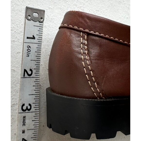 Faded Glory Brown Genuine Leather Shoes Loafers Women's Size 9.5 (Read-NWD) - Picture 10 of 16